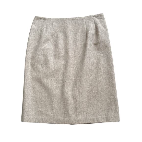 JG HOOK Womens Size 12 Vintage Beige 100% Wool Business Straight Skirt - Picture 1 of 8